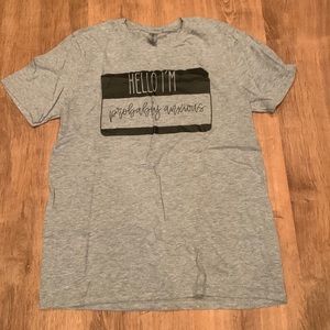 Hello I’m Probaby Anxious Grey t shirt